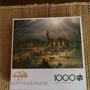 Buffalo 1000-Piece Terry Redlin Church at Dusk Jigsaw Puzzle - Warm Brown Tones